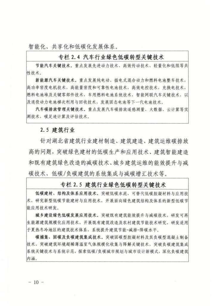 湖北省印发碳达峰碳中和科技创新行动方案